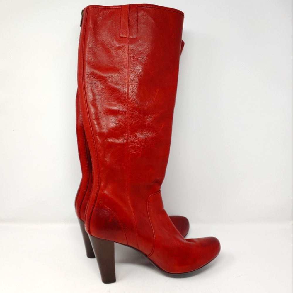 Frye Red Heeled Boots